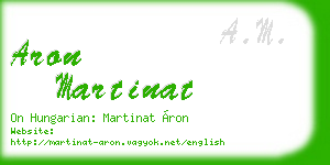 aron martinat business card